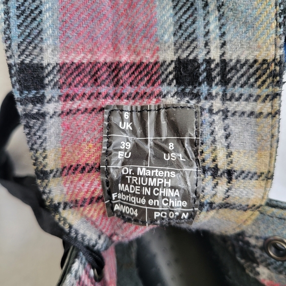 Dr. Martens Triumph Dark Green Combat Foldover Boots with Ribbon Laces Size 8 - Picture 8 of 14